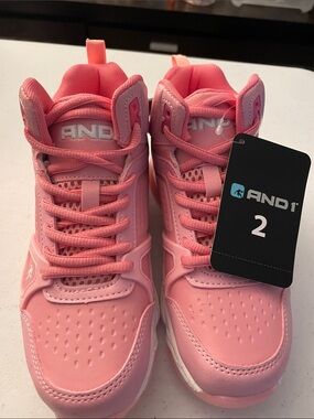 And1 Kids Pink High-Top Athletic Sneakers